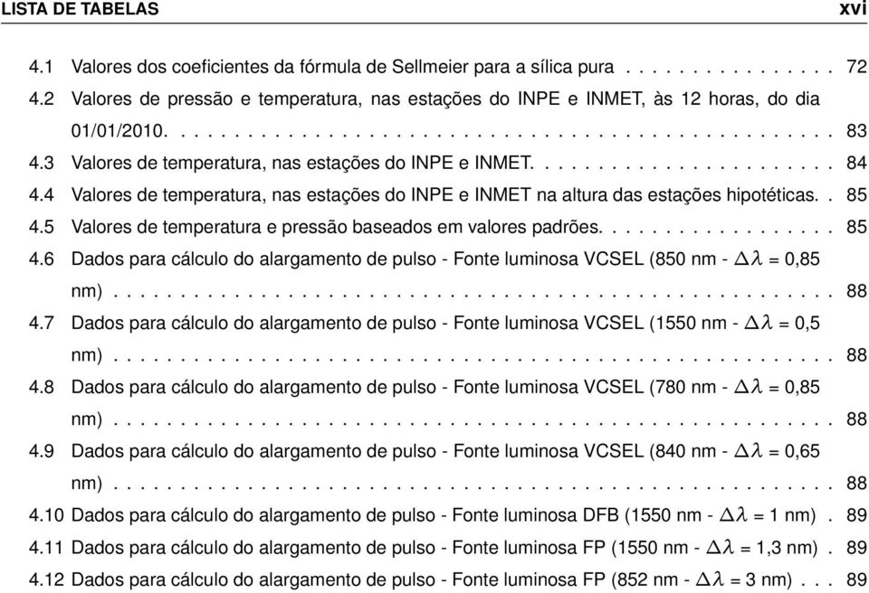 3 Valores de temperatura, nas estações do INPE e INMET....................... 84 4.4 Valores de temperatura, nas estações do INPE e INMET na altura das estações hipotéticas.. 85 4.