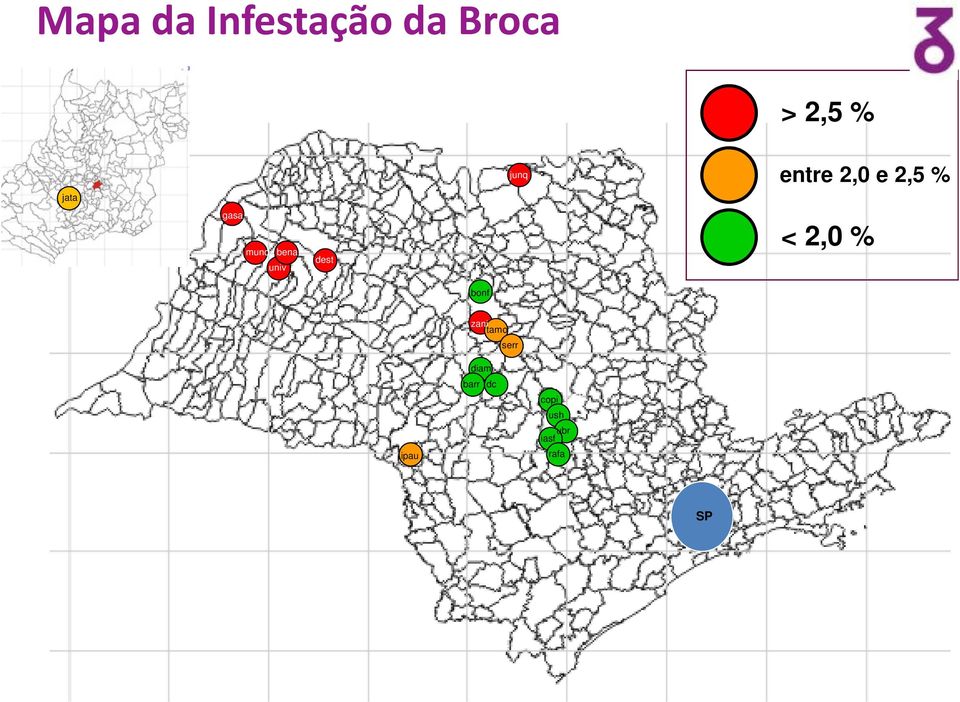 e 2,5 % < 2,0 % bonf ipau zani tamo serr