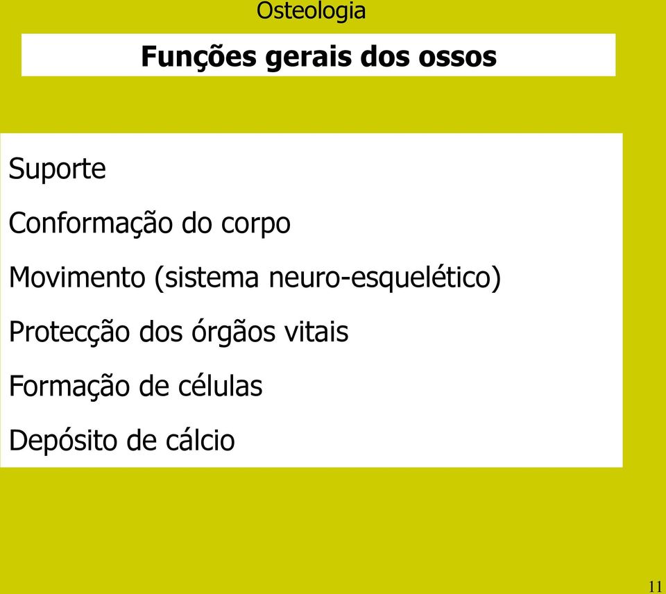 (sistema neuro-esquelético) Protecção dos