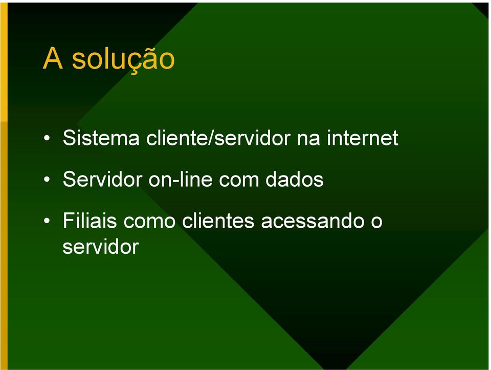 Servidor on-line com dados