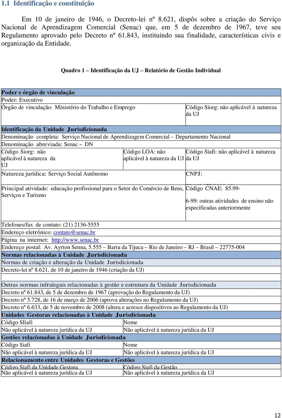 843, instituindo sua finalidade, características civis e organização da Entidade.