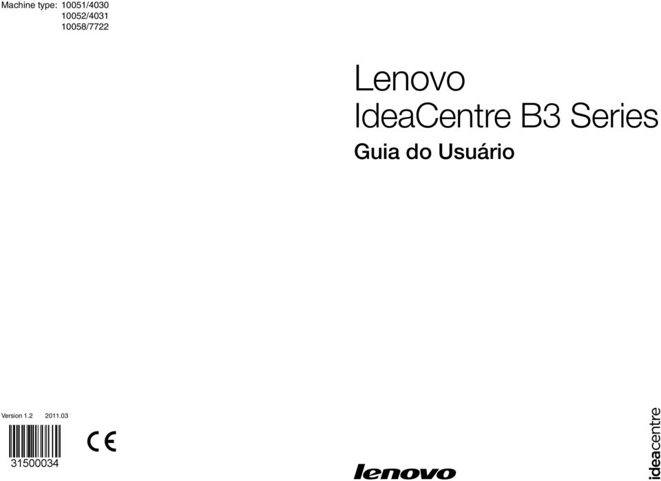 IdeaCentre B3 Series Guia do