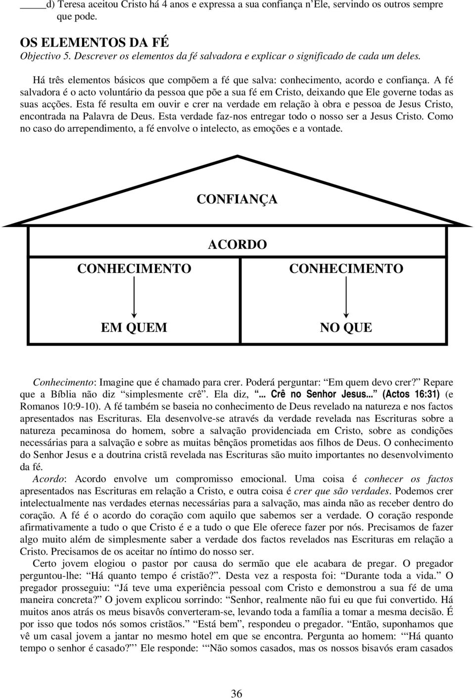 A fé salvadora é o acto voluntário da pessoa que põe a sua fé em Cristo, deixando que Ele governe todas as suas acções.