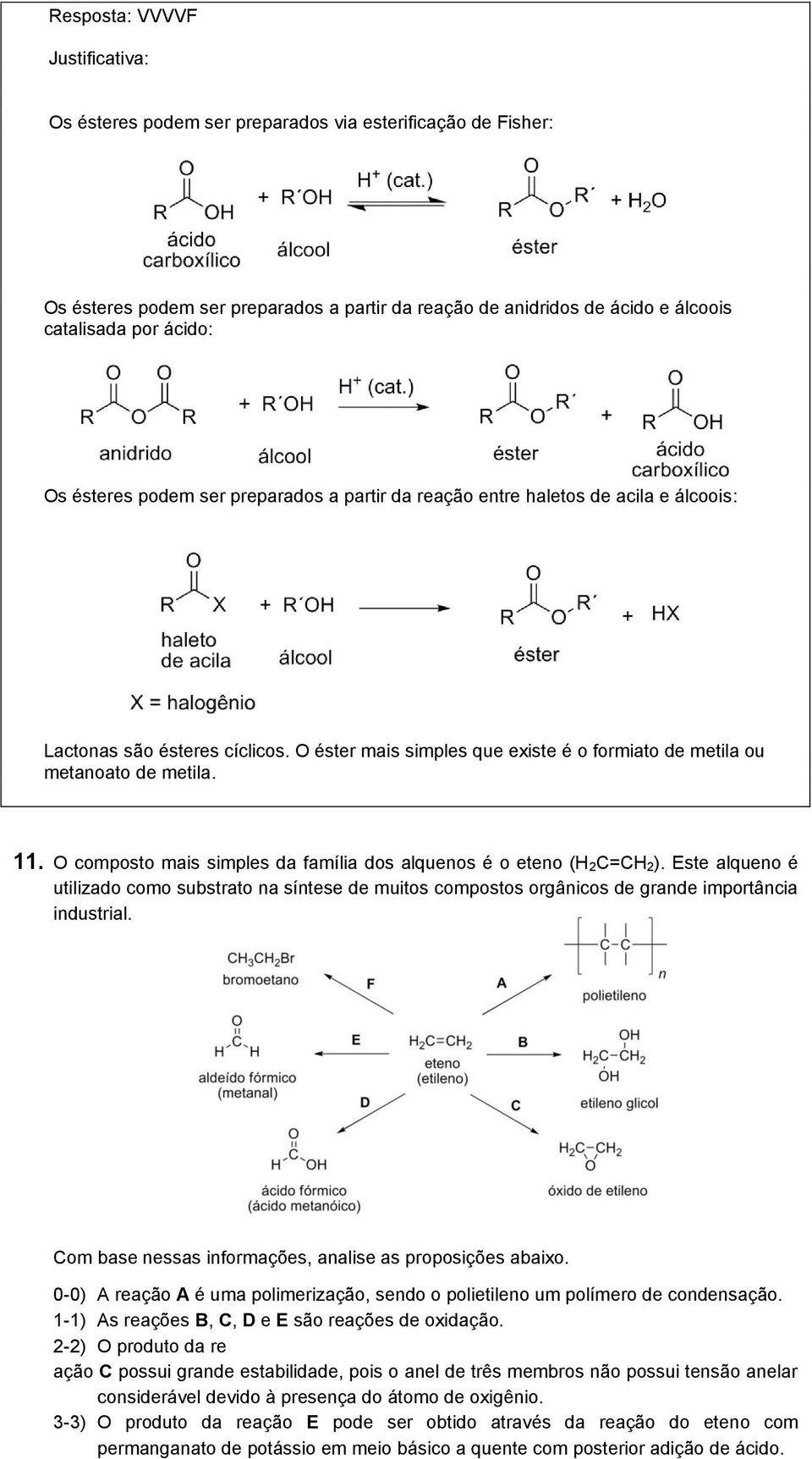 O composto mais simples da família dos alquenos é o eteno (H 2C=CH 2). Este alqueno é utilizado como substrato na síntese de muitos compostos orgânicos de grande importância industrial.