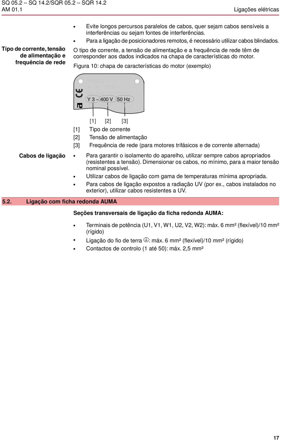 interferências. Para a ligação de posicionadores remotos, é necessário utilizar cabos blindados.