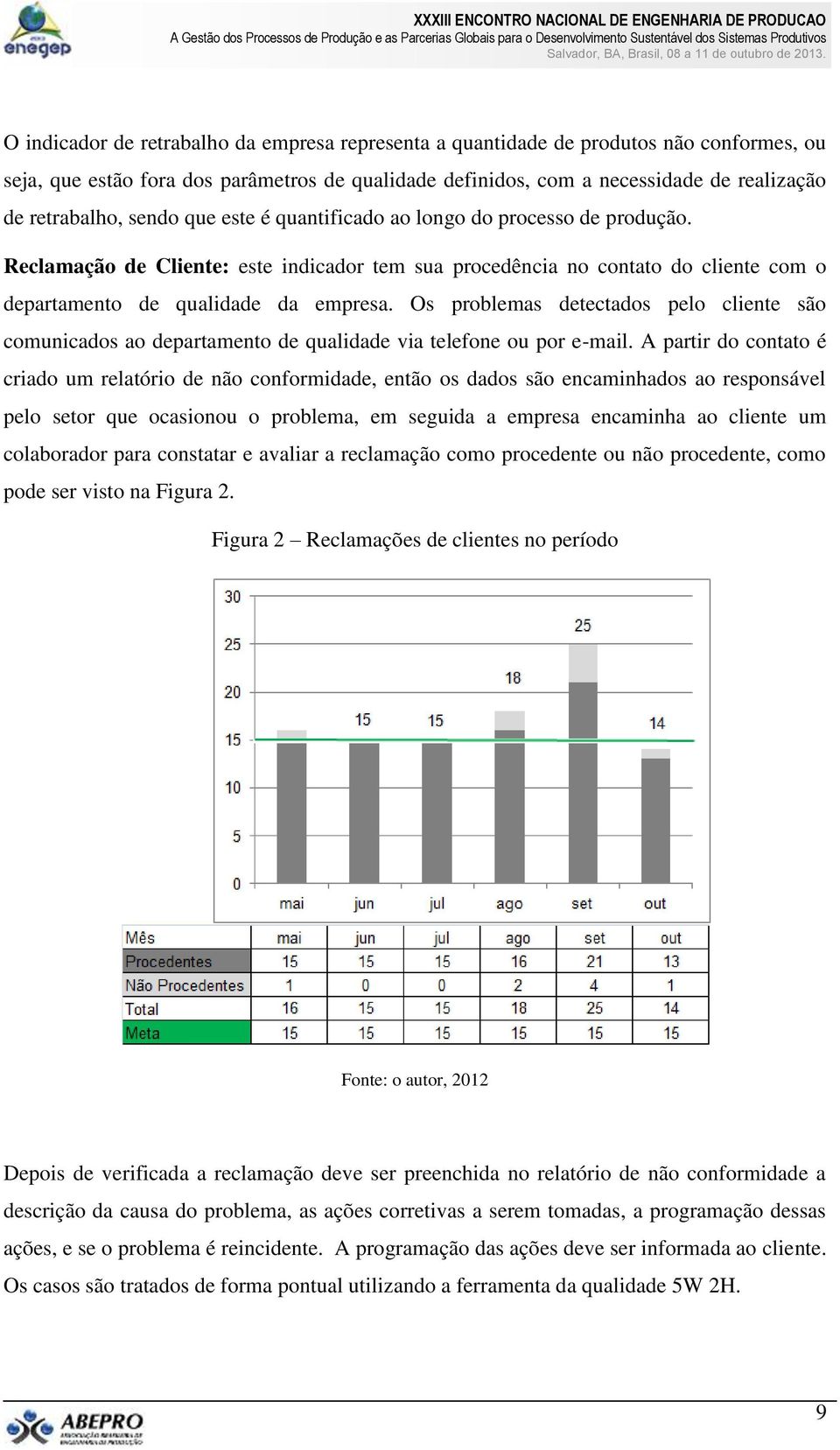 Os problemas detectados pelo cliente são comunicados ao departamento de qualidade via telefone ou por e-mail.