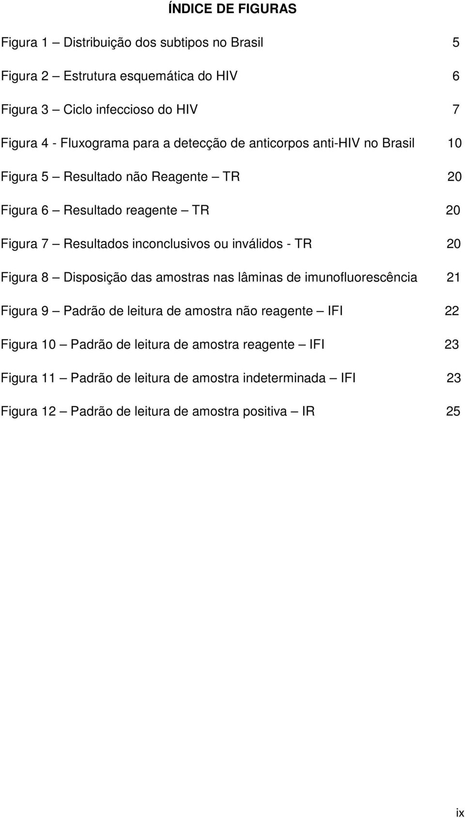 inconclusivos ou inválidos - TR 20 Figura 8 Disposição das amostras nas lâminas de imunofluorescência 21 Figura 9 Padrão de leitura de amostra não reagente IFI