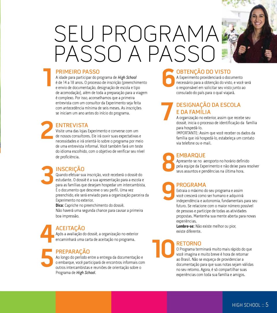 Por isso, aconselhamos que a primeira entrevista com um consultor da Experimento seja feita com antecedência mínima de seis meses. As inscrições se iniciam um ano antes do início do programa.