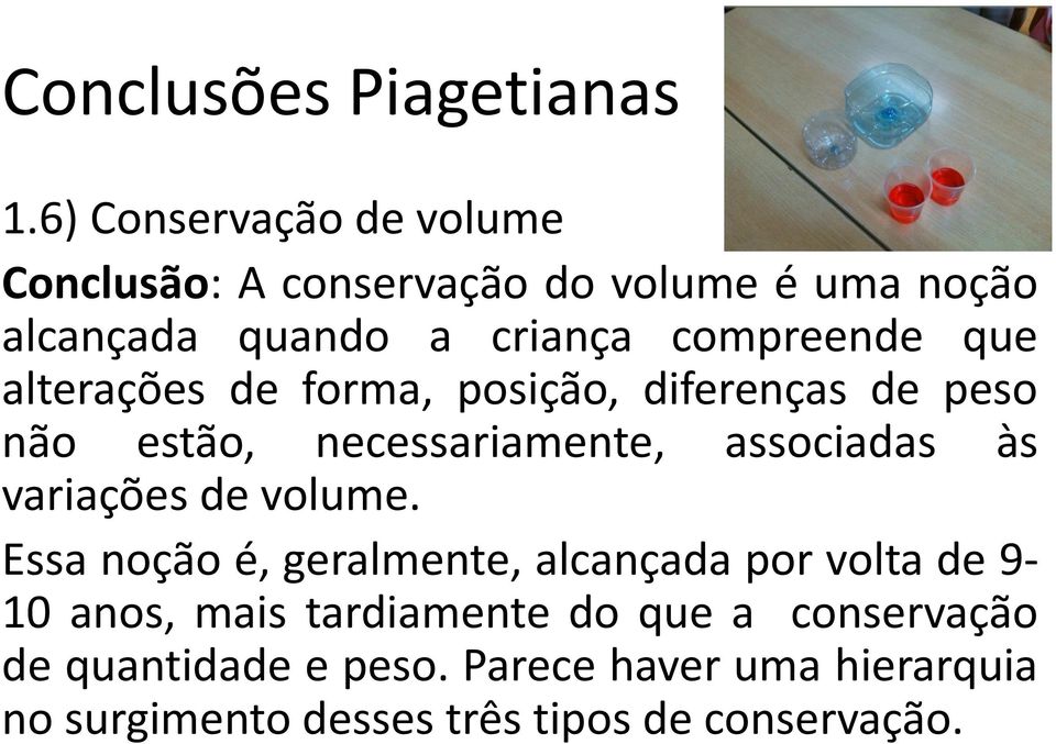 variações de volume.