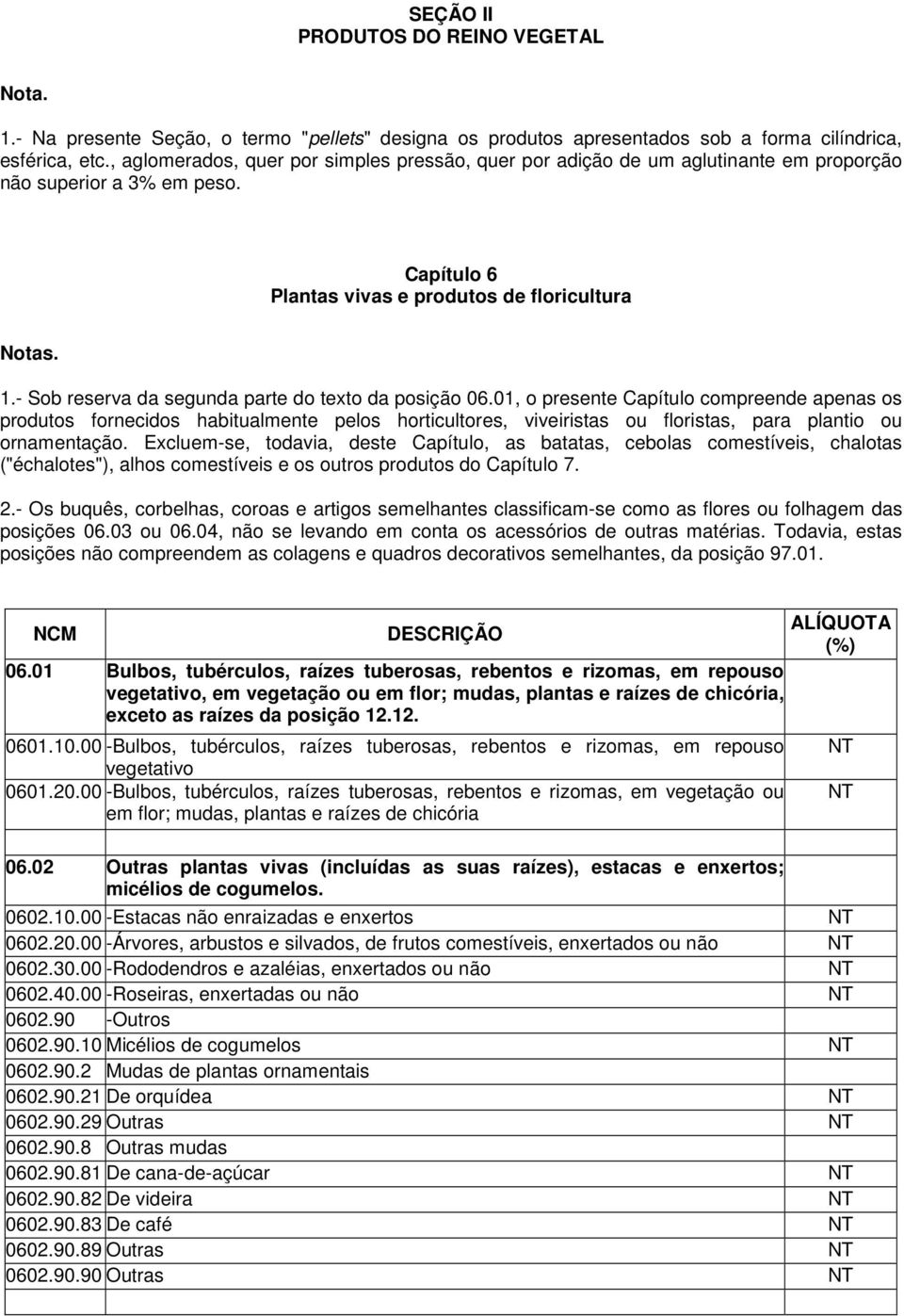 - Sob reserva da segunda parte do texto da posição 06.