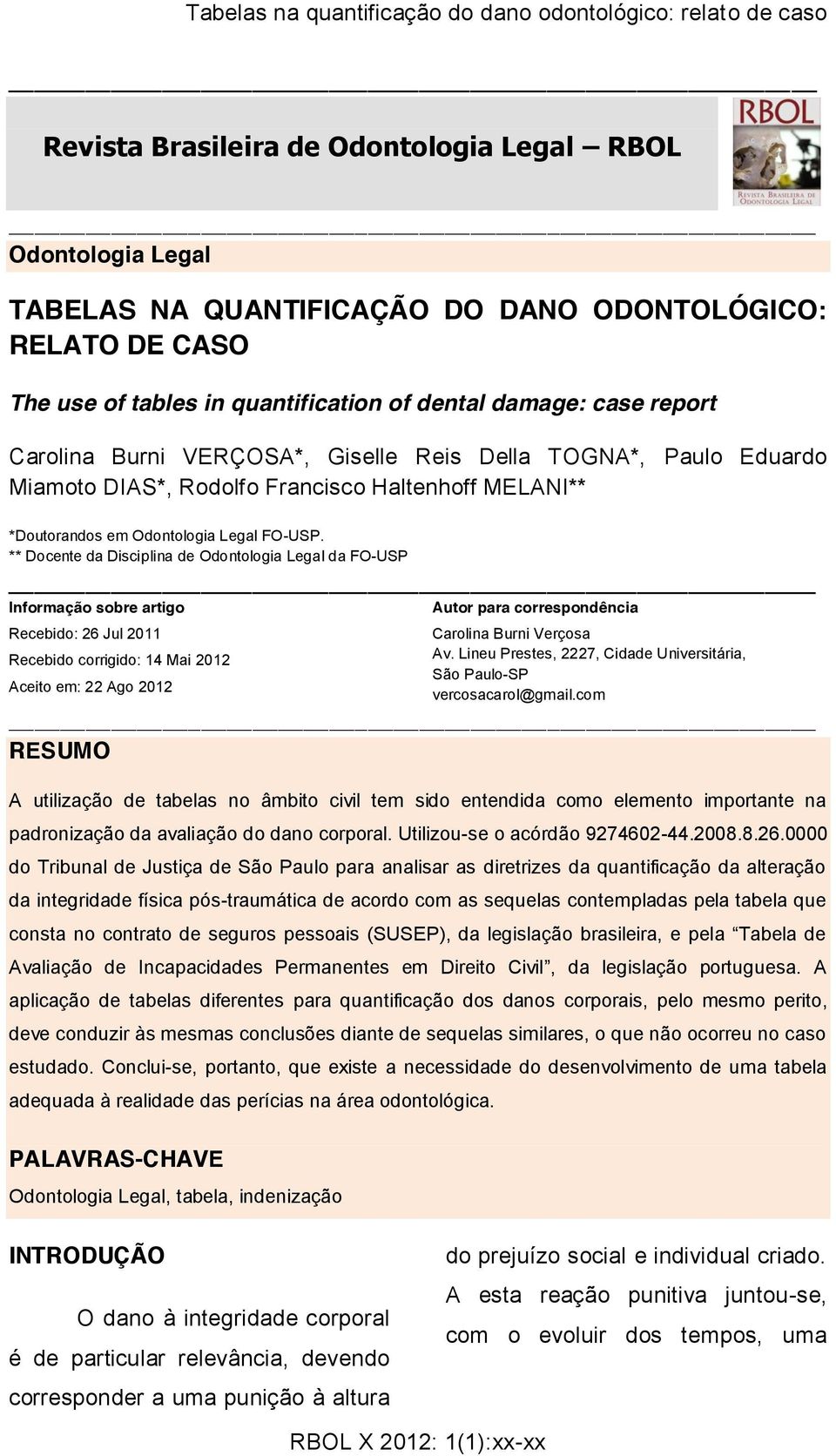 Odontologia Legal FO-USP.