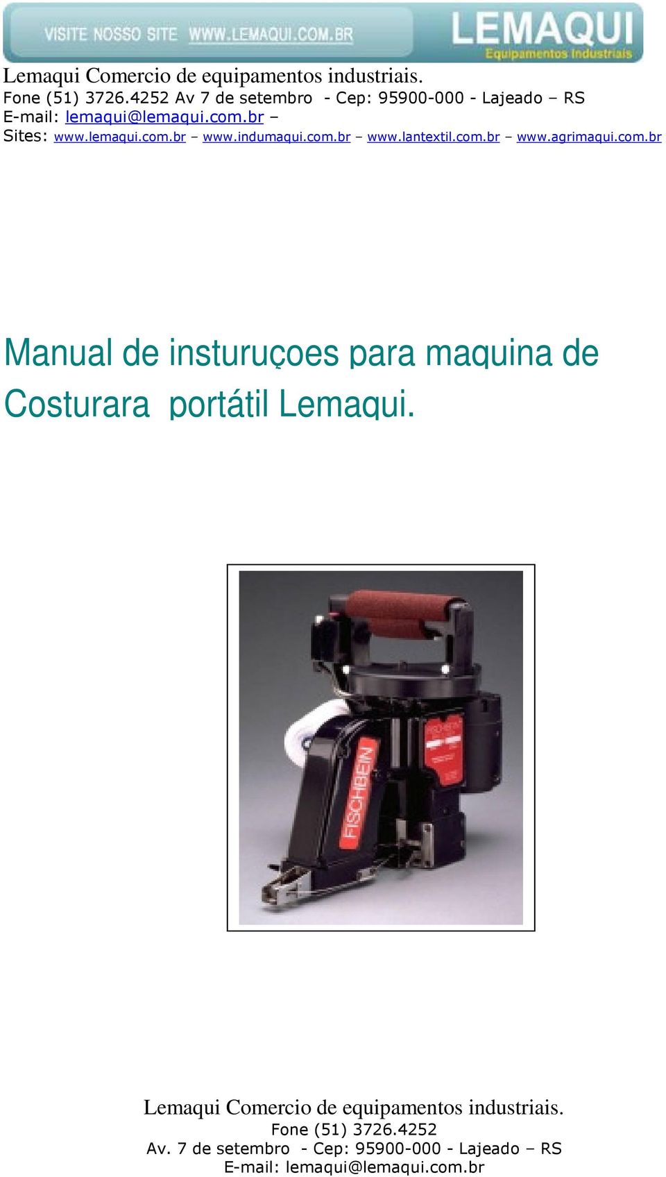 Manual de insturuçoes para