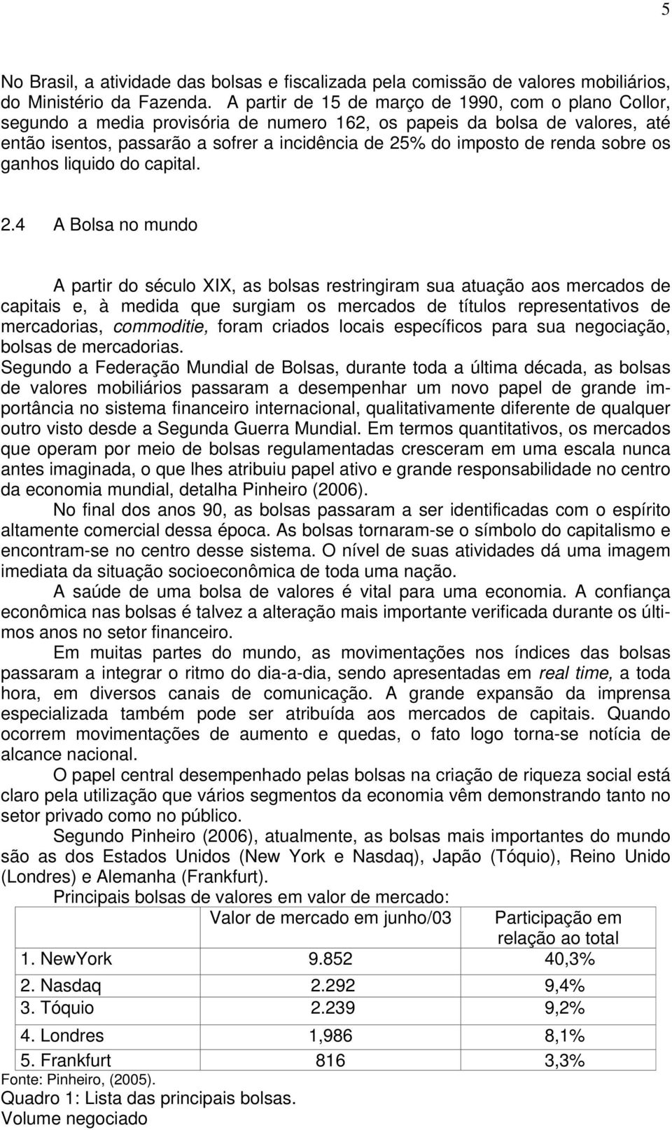 renda sobre os ganhos liquido do capital. 2.