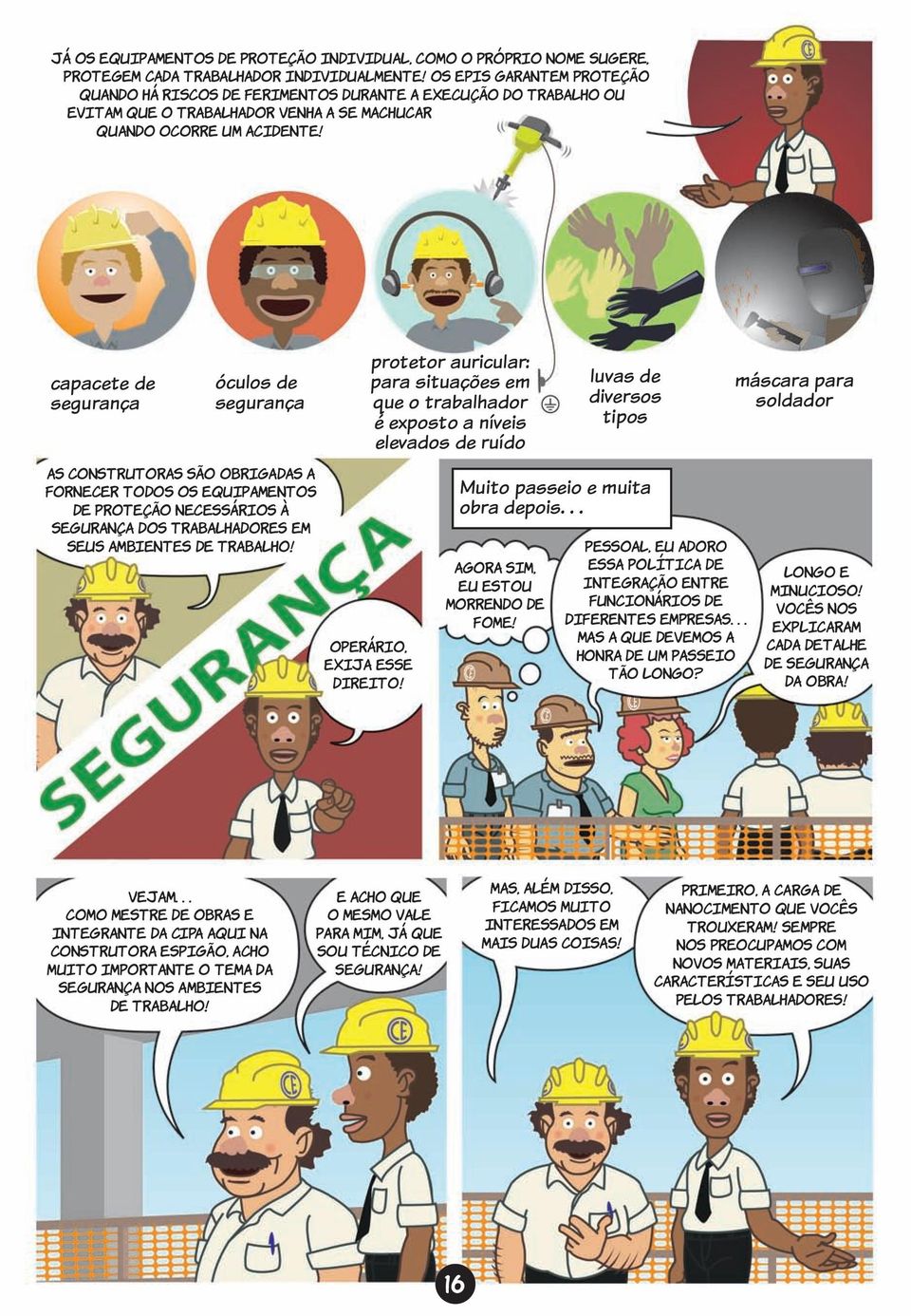 capacete de segurança óculos de segurança As construtoras são obrigadas a fornecer todos os equipamentos de proteção necessários à segurança dos trabalhadores em seus ambientes de trabalho!