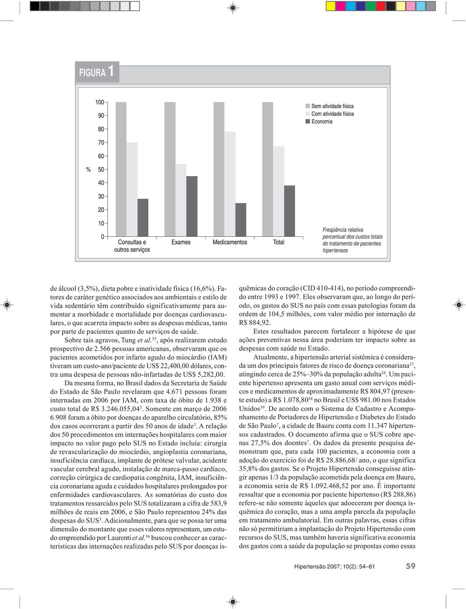 acarreta impacto sobre as despesas médicas, tanto por parte de pacientes quanto de serviços de saúde. Sobre tais agravos, Tung et al. 35, após realizarem estudo prospectivo de 2.