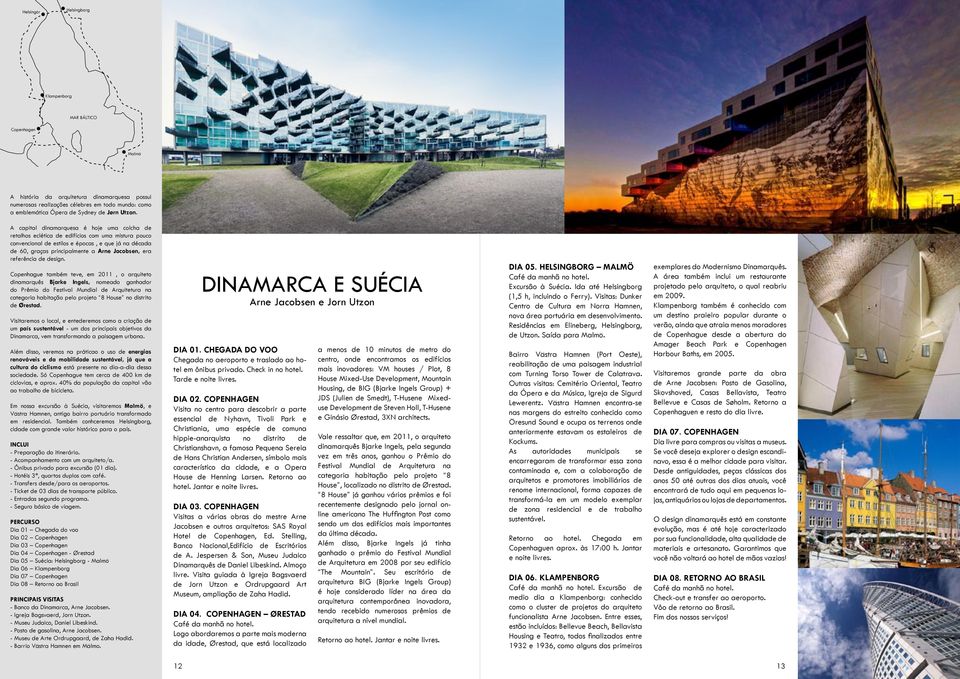 A capital dinamarquesa é hoje uma colcha de retalhos eclética de edifícios com uma mistura pouco convencional de estilos e épocas, e que já na década de 60, graças principalmente a Arne Jacobsen, era