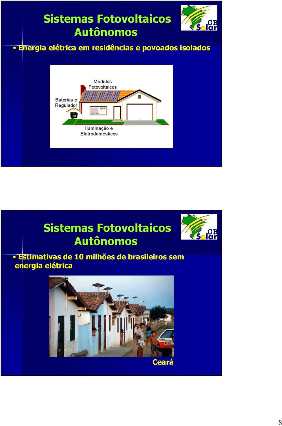 Sistemas Fotovoltaicos Autônomos Estimativas