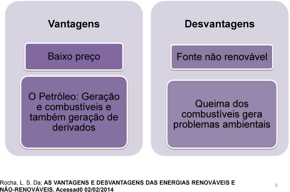 combustíveis gera problemas ambientais Rocha, L. S.