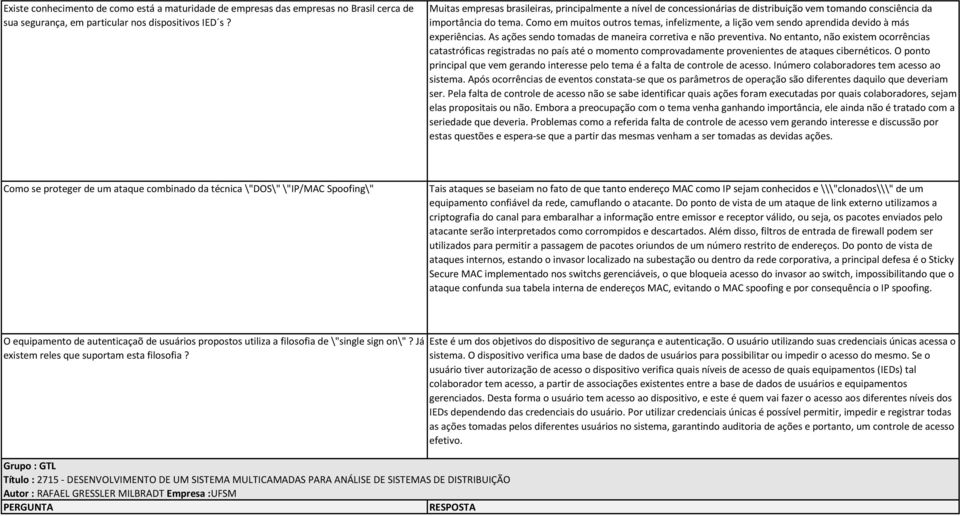 Como em muitos outros temas, infelizmente, a lição vem sendo aprendida devido à más experiências. As ações sendo tomadas de maneira corretiva e não preventiva.