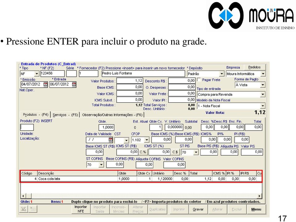 incluir o