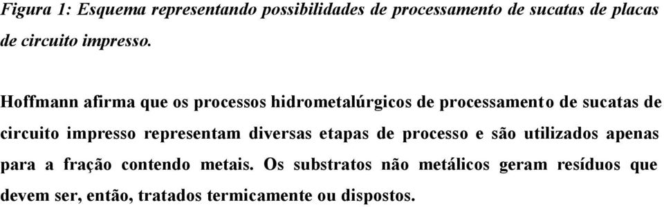 Hoffmann afirma que os processos hidrometalúrgicos de processamento de sucatas de circuito impresso