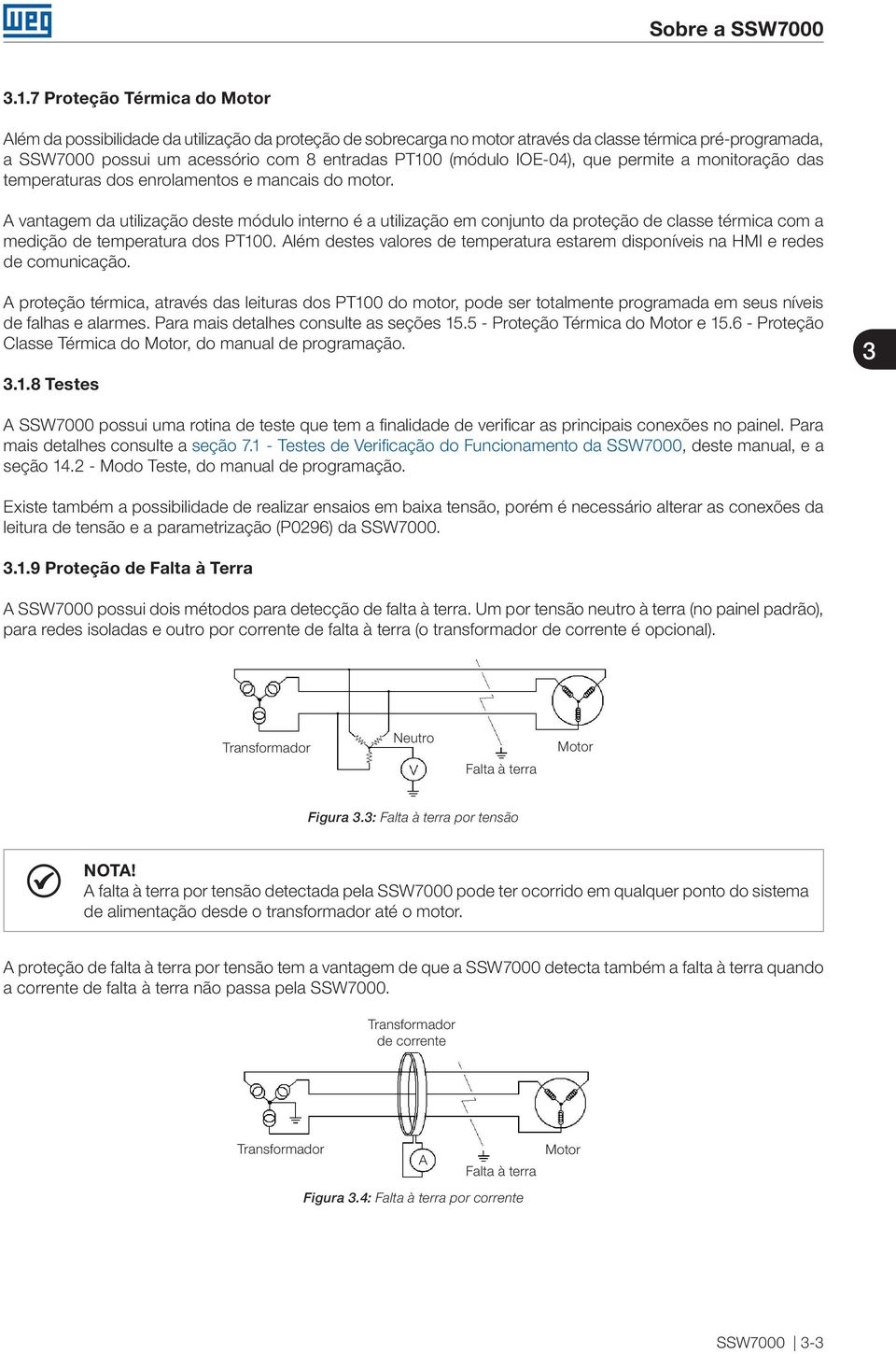 IOE-04), que permite a monitoração das temperaturas dos enrolamentos e mancais do motor.