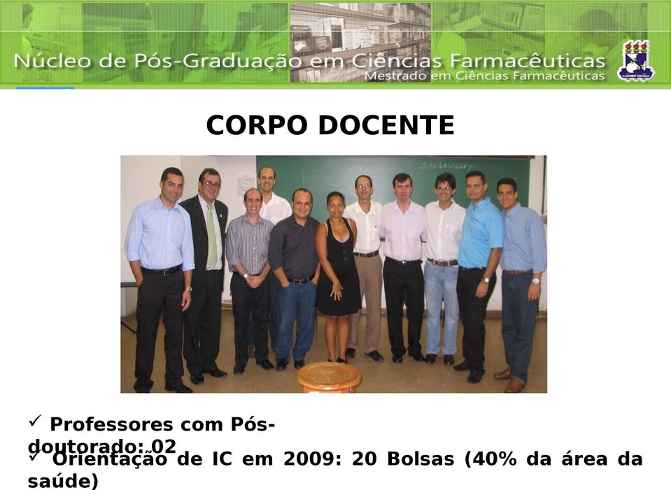 Orientação de IC em 2009: