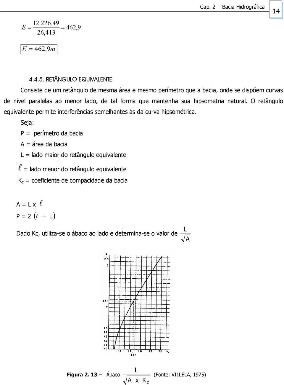 tal forma que mantenha sua hipsometria natural. O retângulo equivalente permite interferências semelhantes às da curva hipsométrica.