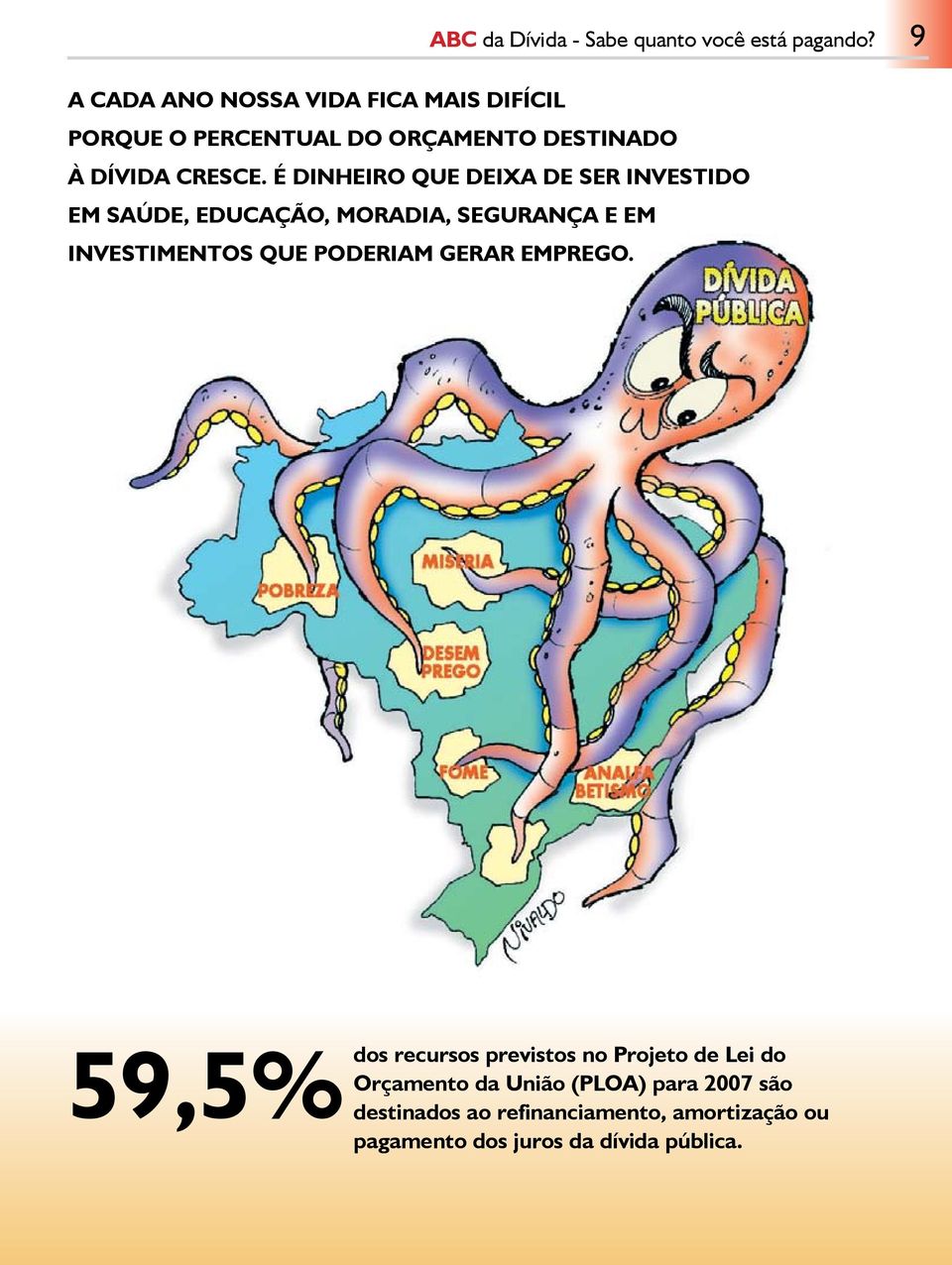 É DINHEIRO QUE DEIXA DE SER INVESTIDO EM SAÚDE, EDUCAÇÃO, MORADIA, SEGURANÇA E EM INVESTIMENTOS QUE PODERIAM