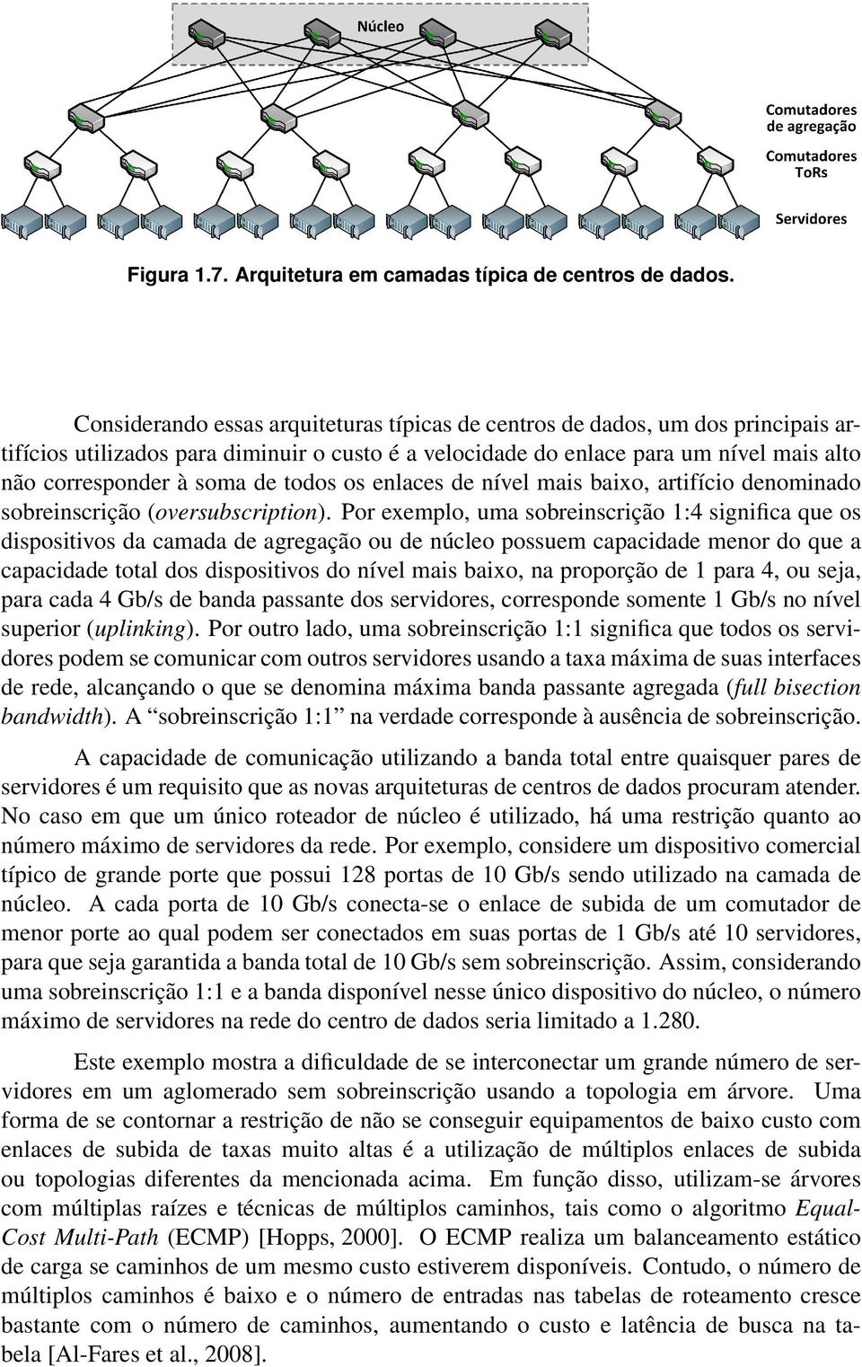 todos os enlaces de nível mais baixo, artifício denominado sobreinscrição (oversubscription).