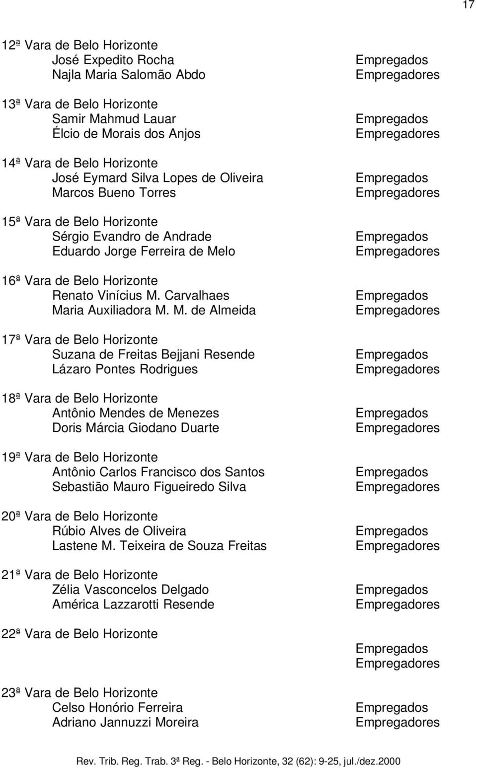 rcos Bueno Torres 15ª Vara de Belo Horizonte Sérgio Evandro de Andrade Eduardo Jorge Ferreira de Me