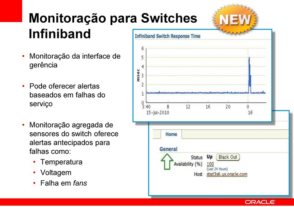 serviço Monitoração agregada de sensores do switch oferece