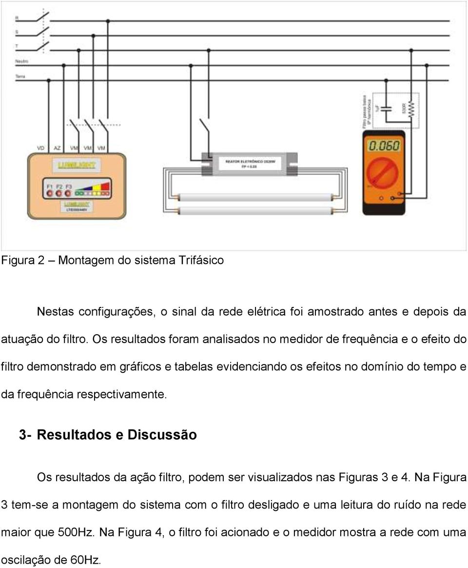 e da frequência respectivamente. 3- Resultados e Discussão Os resultados da ação filtro, podem ser visualizados nas Figuras 3 e 4.