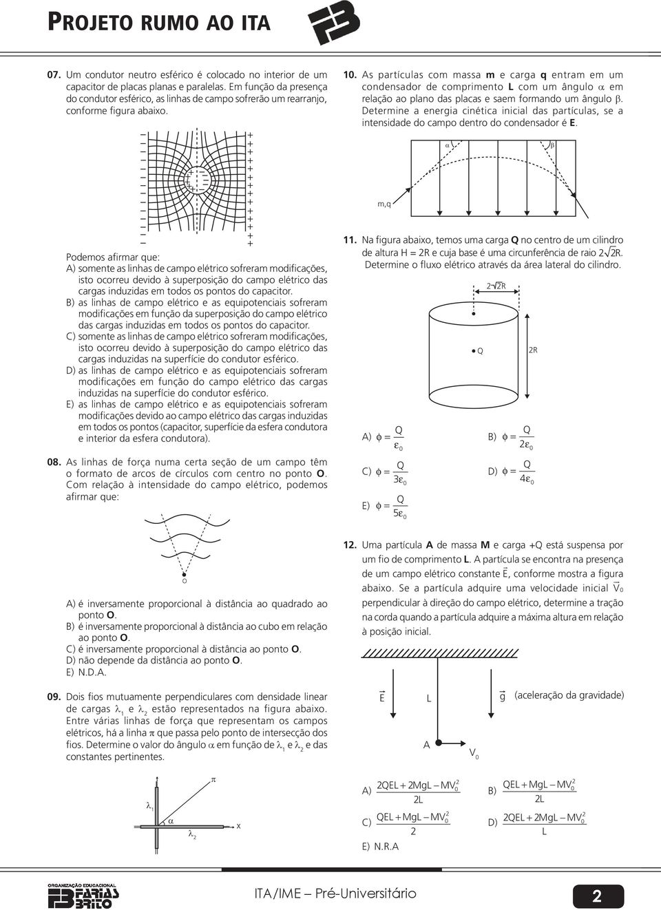 sofea oificações e função a supeposição o capo elético as cagas inuzias e toos os pontos o capacito C) soente as linhas e capo elético sofea oificações, isto ocoeu evio à supeposição o capo elético