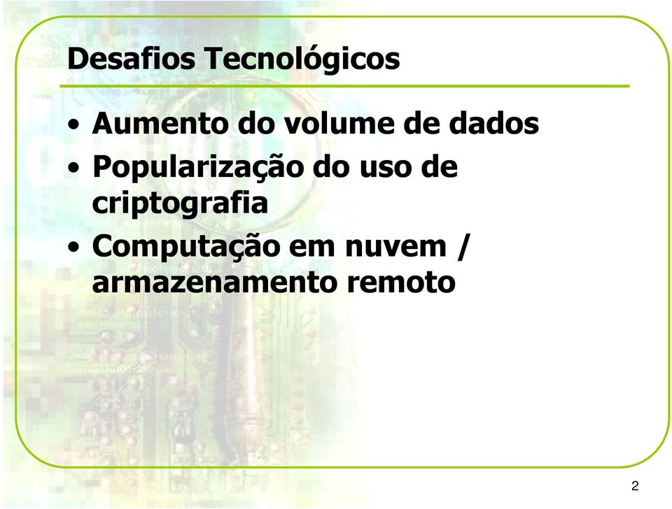 uso de criptografia Computação