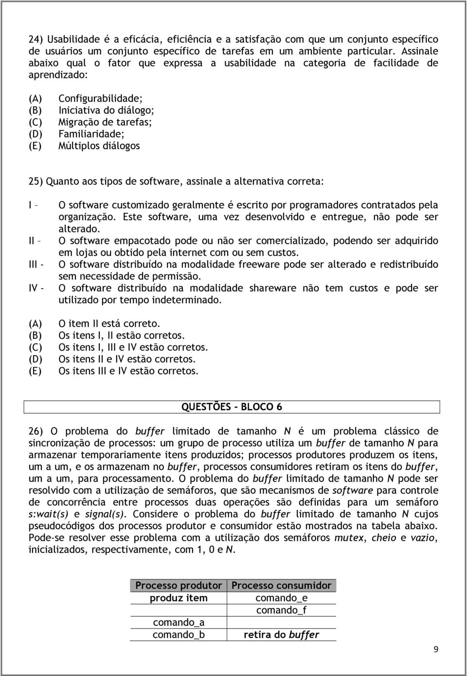 Quanto aos tipos de software, assinale a alternativa correta: I II I IV - O software customizado geralmente é escrito por programadores contratados pela organização.