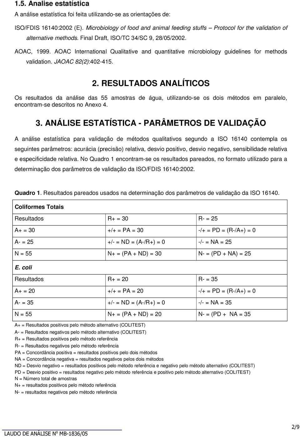 AOAC International Qualitative and quantitative microbiology guidelines for methods validation. JAOAC 82(2):402-415. 2.