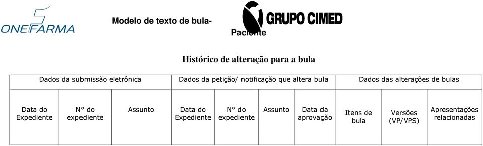 Expediente N do expediente Assunto Data do Expediente N do expediente