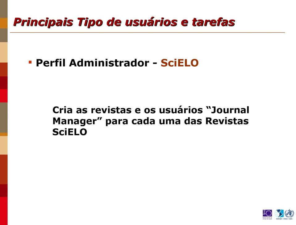 SciELO Cria as revistas e os