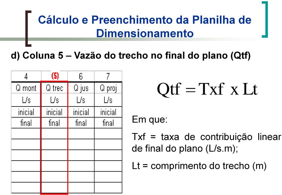 taxa de contribuição linear de final do