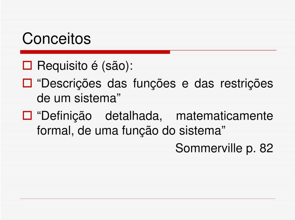 Definição detalhada, matematicamente