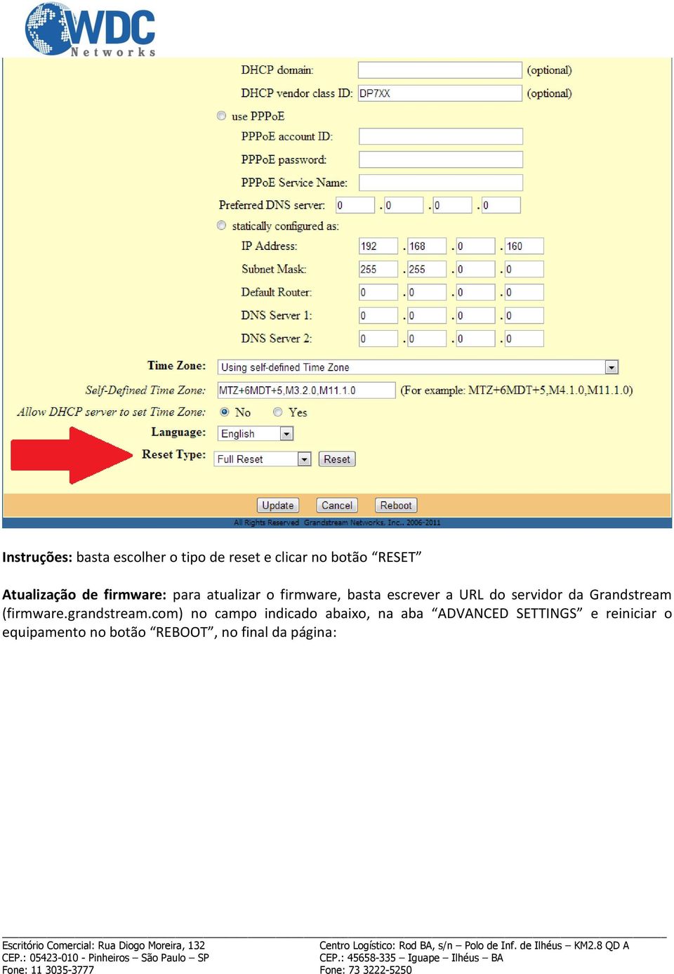 servidor da Grandstream (firmware.grandstream.