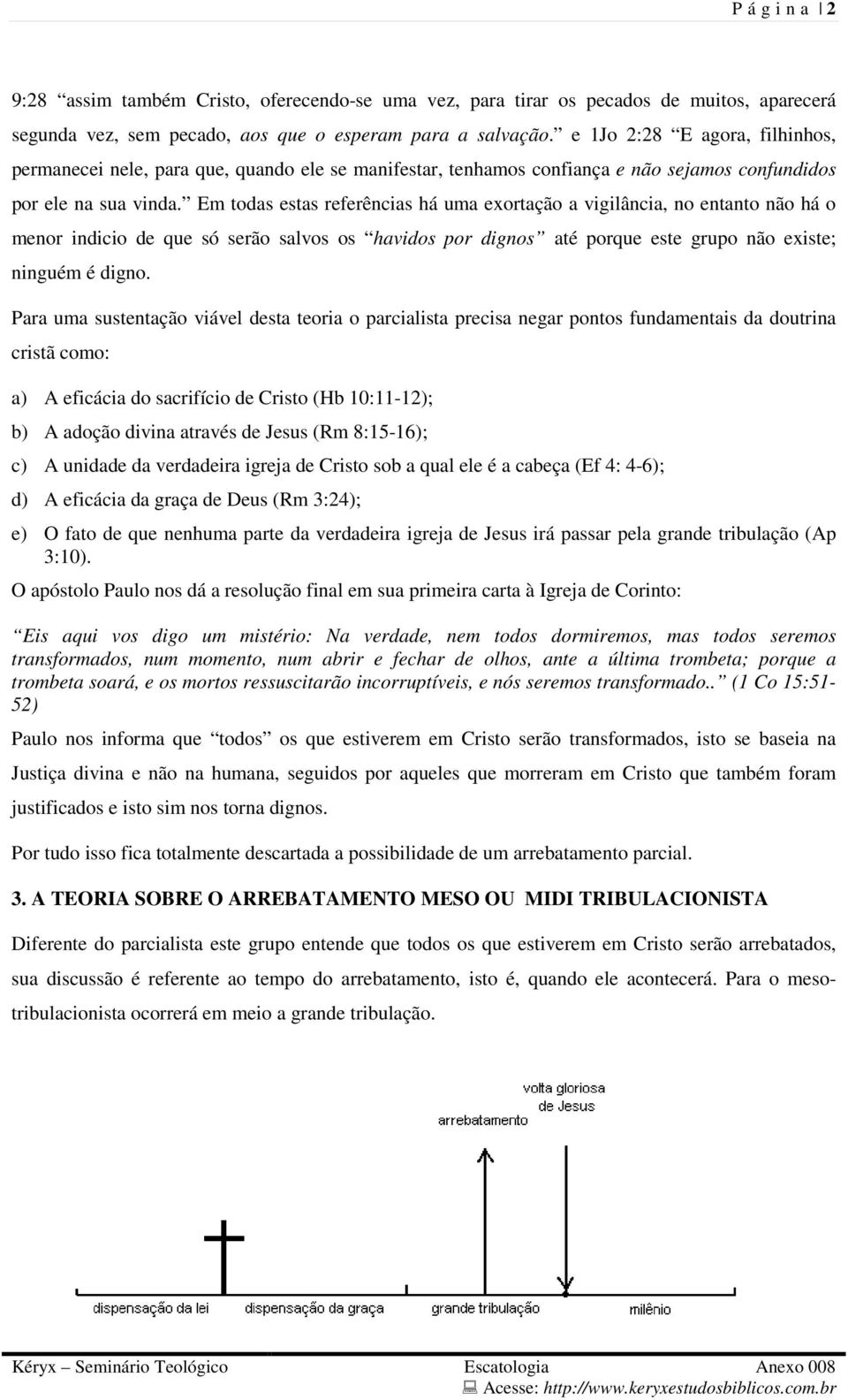 Em todas estas referências há uma exortação a vigilância, no entanto não há o menor indicio de que só serão salvos os havidos por dignos até porque este grupo não existe; ninguém é digno.