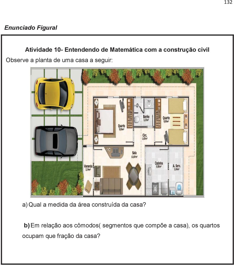 a medida da área construída da casa?