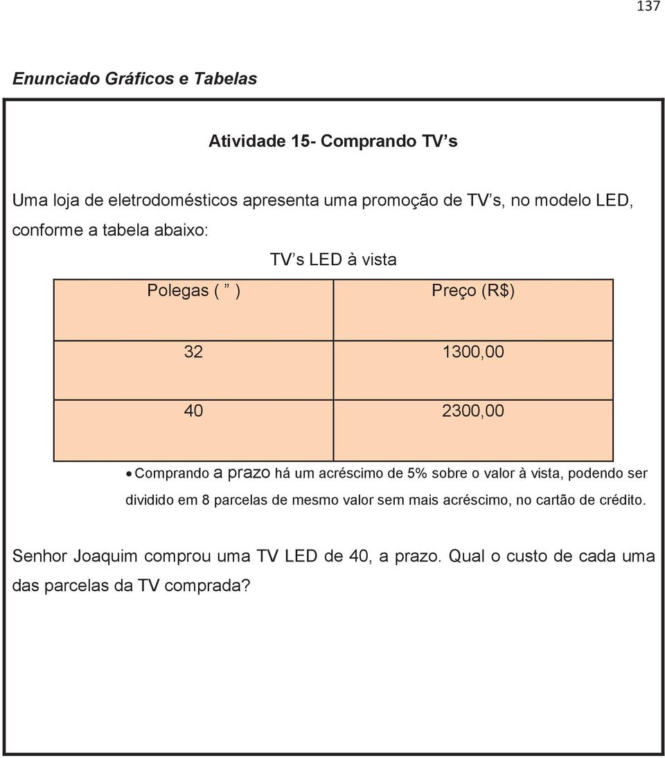 prazo há um acréscimo de 5% sobre o valor à vista, podendo ser dividido em 8 parcelas de mesmo valor sem mais