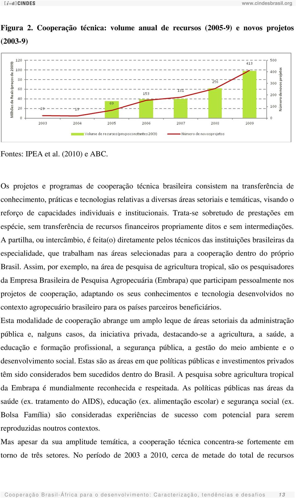 capacidades individuais e institucionais. Trata-se sobretudo de prestações em espécie, sem transferência de recursos financeiros propriamente ditos e sem intermediações.