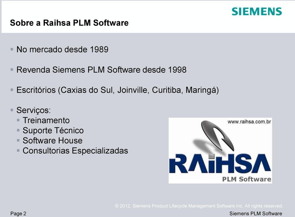 Joinville, Curitiba, Maringá) Serviços: Treinamento