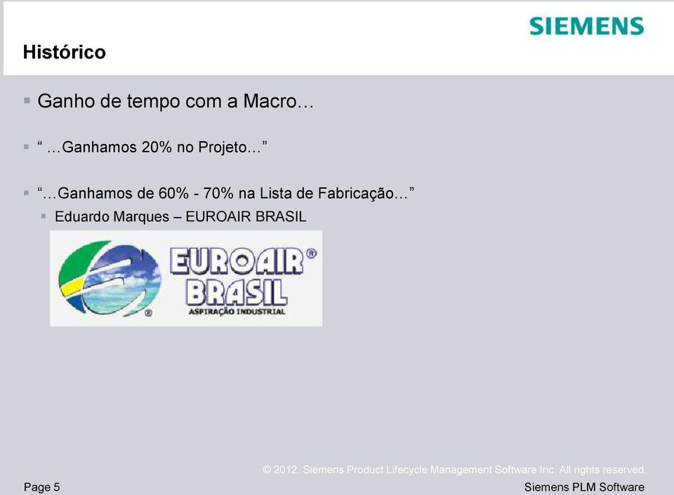 Ganhamos de 60% - 70% na Lista de