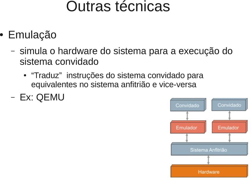 Traduz instruções do sistema convidado para