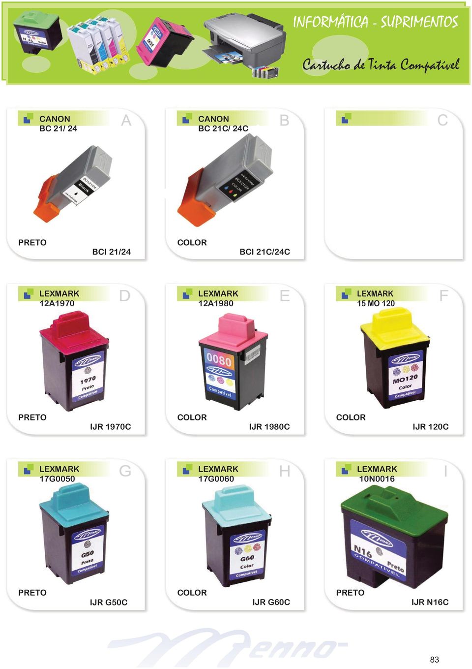 LEXMARK 15 MO 120 IJR 1970C IJR 1980C IJR 120C LEXMARK